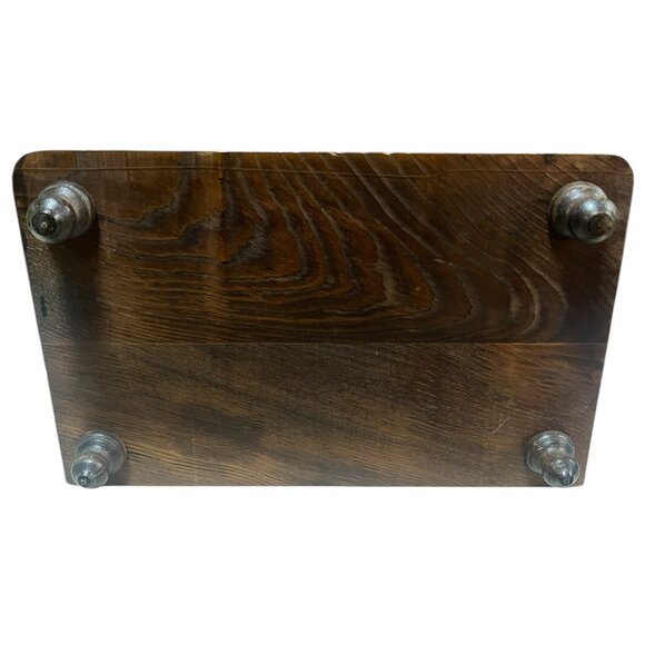 Antique Wooden Shaving Mirror With Tray Vanity Rustic Cottage Vintage No Mirror - Picture 6 of 8